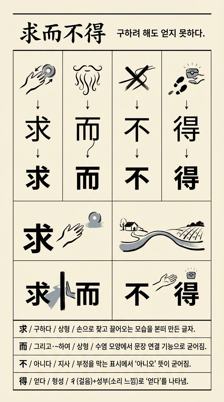 구이부득 한자 형성