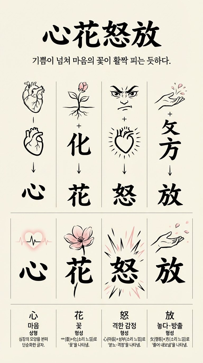 심화노방 한자 형성