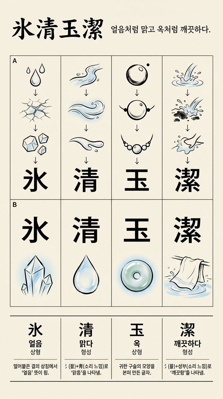 빙청옥결 한자 형성